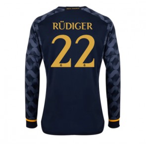 Real Madrid Antonio Rudiger #22 Gostujuci Dres 2023-24 Dugim Rukavima